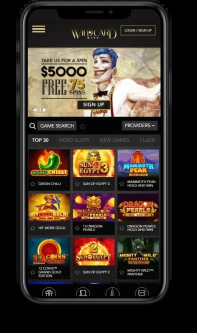 Wild Card City Casino Australia Mobile